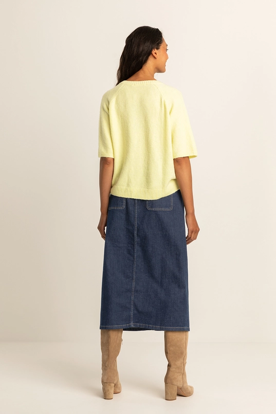 Denim midi-rok