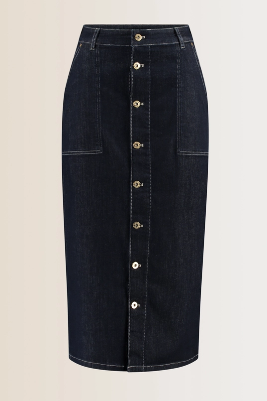 Denim midi-rok