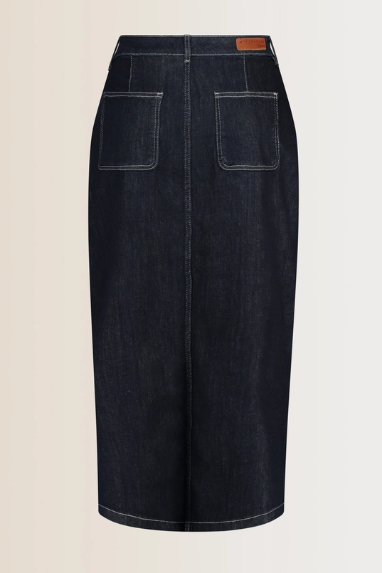 Denim midi-rok