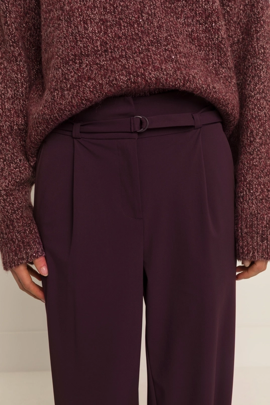 Denim pantalon met wijde pijpen