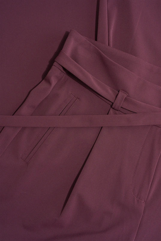 Denim pantalon met wijde pijpen