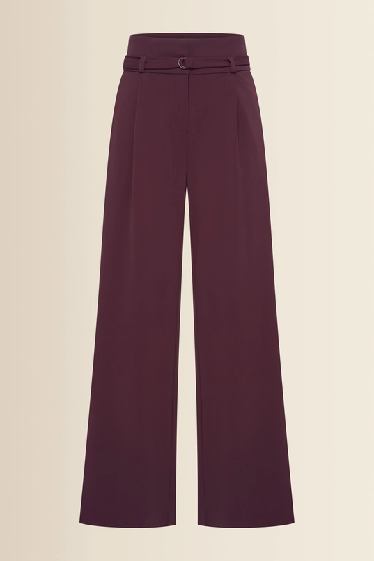 Denim pantalon met wijde pijpen