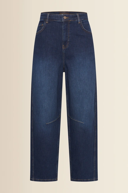 Donkerblauwe jeans met deelnaden
