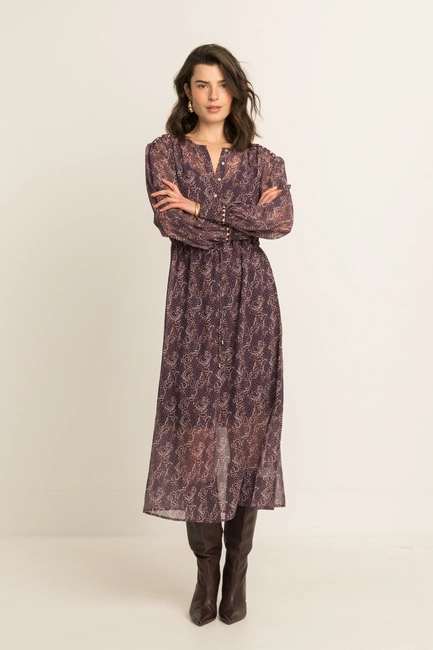Dress woven chiffon print