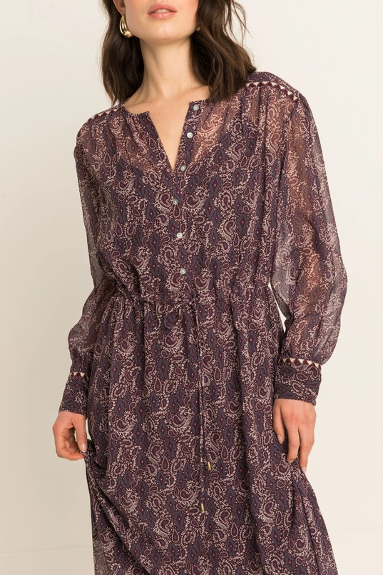 Dress woven chiffon print