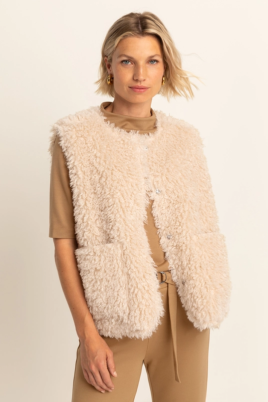 Faux fur gilet