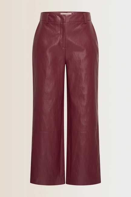 Faux-leather culotte