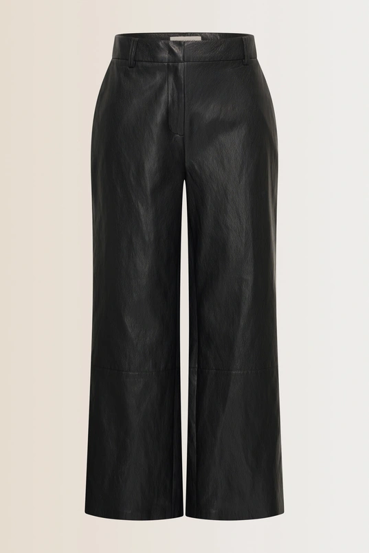 Faux-leather culotte