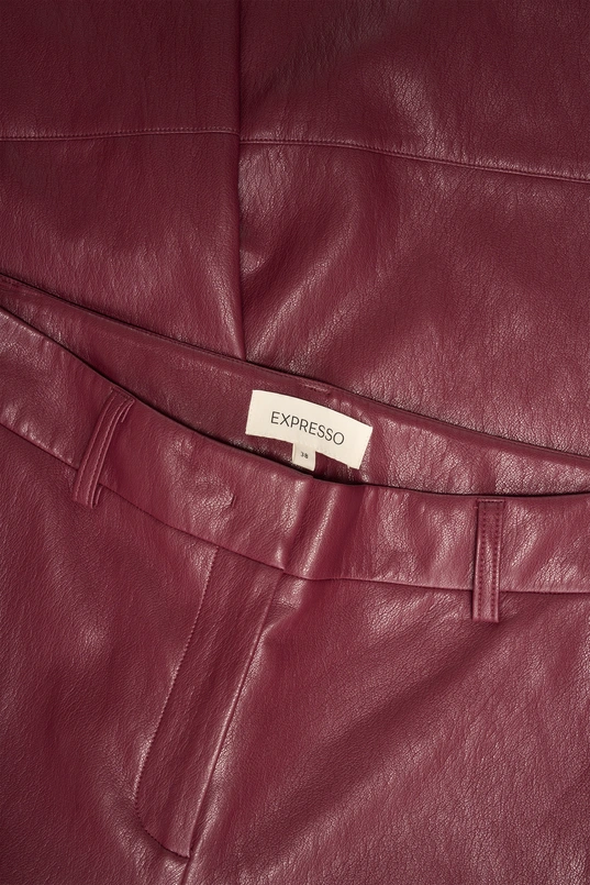 Faux-leather culotte