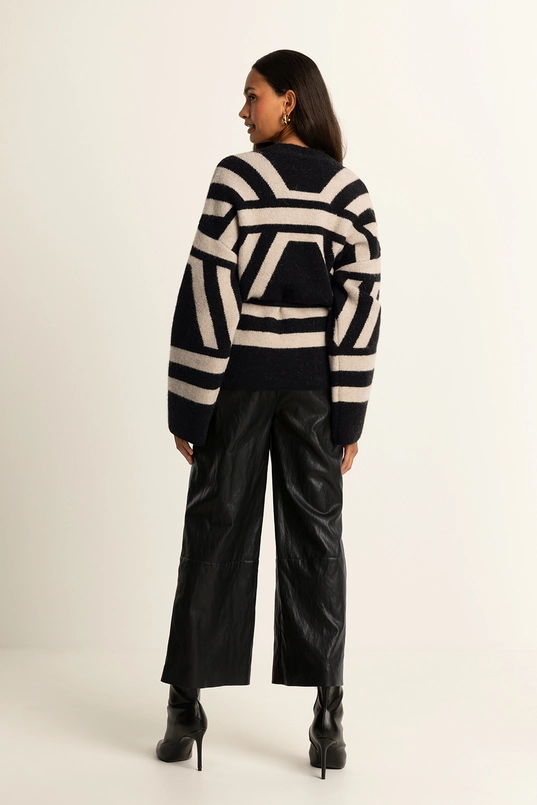 Faux-leather culotte