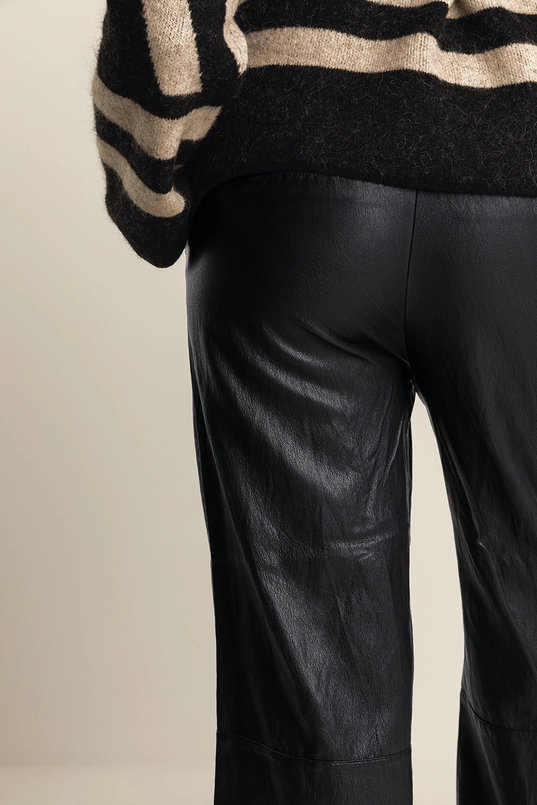 Faux-leather culotte