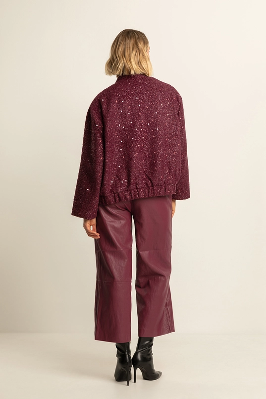 Faux-leather culotte