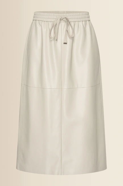 Faux leather midi-rok