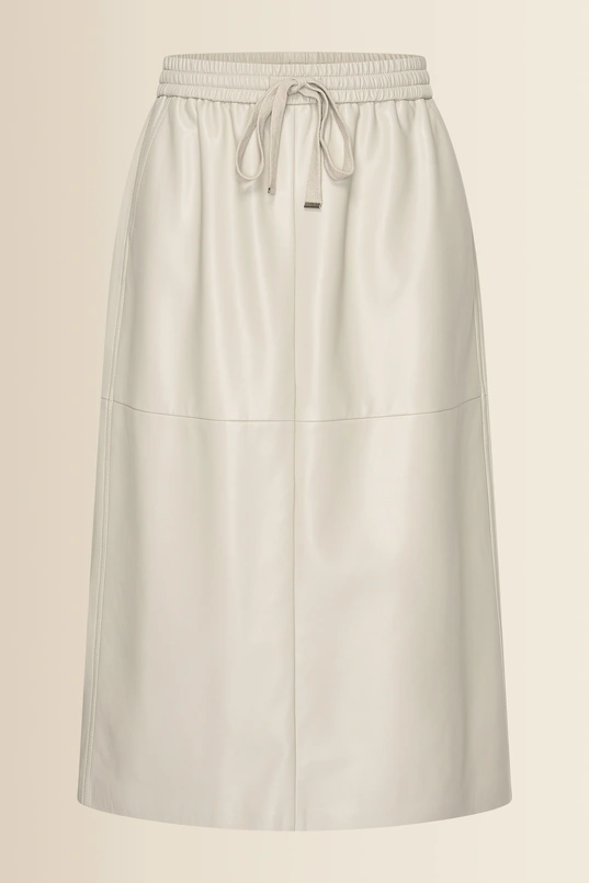 Faux leather midi-rok