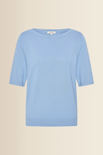 Fijngebreide trui met boothals