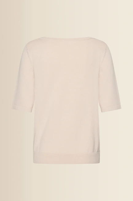 Fijngebreide trui met boothals