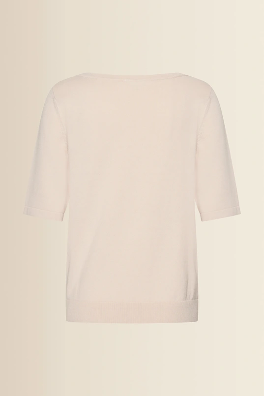 Fijngebreide trui met boothals