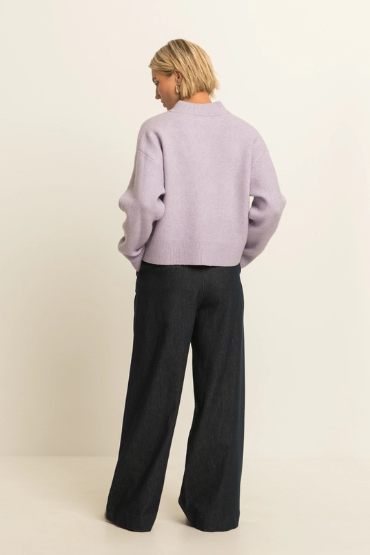 Gebreid vest met knoopsluiting