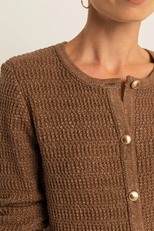 Gebreid vest met knopen