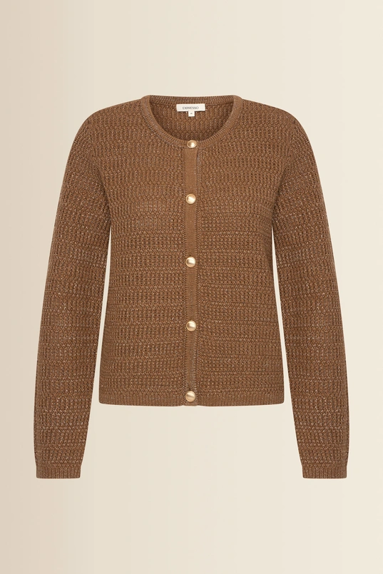 Gebreid vest met knopen