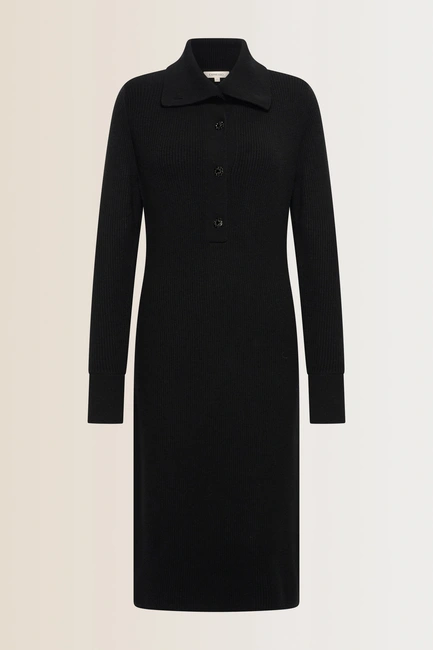 Gebreide jurk met polokraag