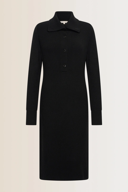Gebreide jurk met polokraag