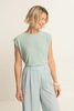 Gebreide spencer met ruchedetails