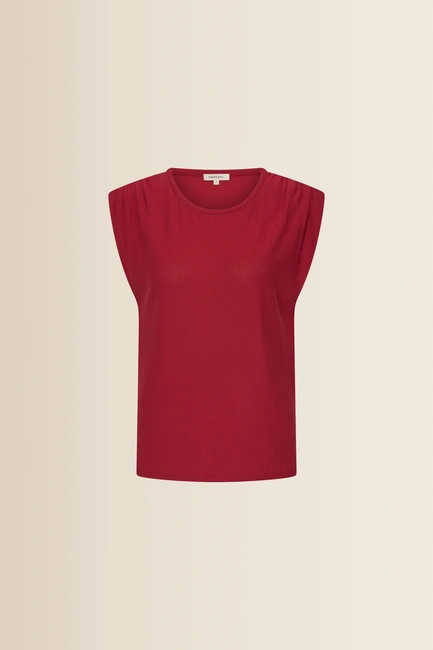 Gebreide spencer met ruchedetails