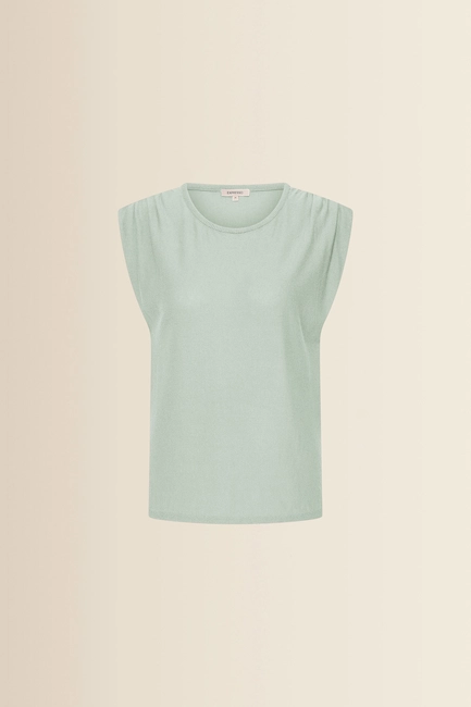 Gebreide spencer met ruchedetails