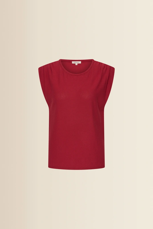 Gebreide spencer met ruchedetails