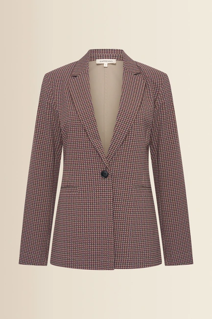 Geruite blazer met reverskraag