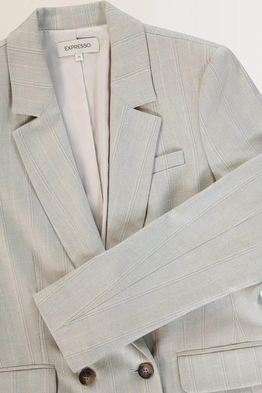 Gestreepte double breasted blazer