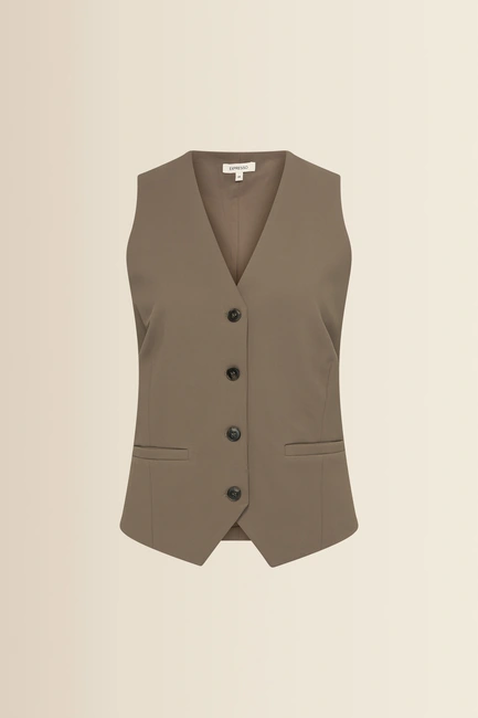 Getailleerd gilet met V-hals