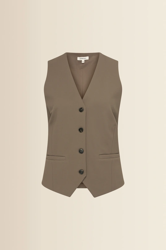 Getailleerd gilet met V-hals