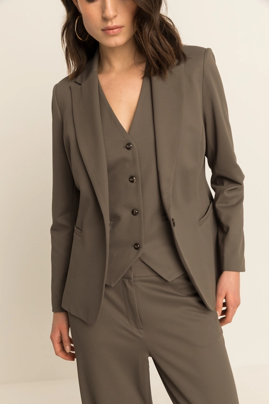 Getailleerd gilet met V-hals