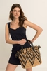 Gevlochten raffia tas