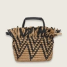 Gevlochten raffia tas