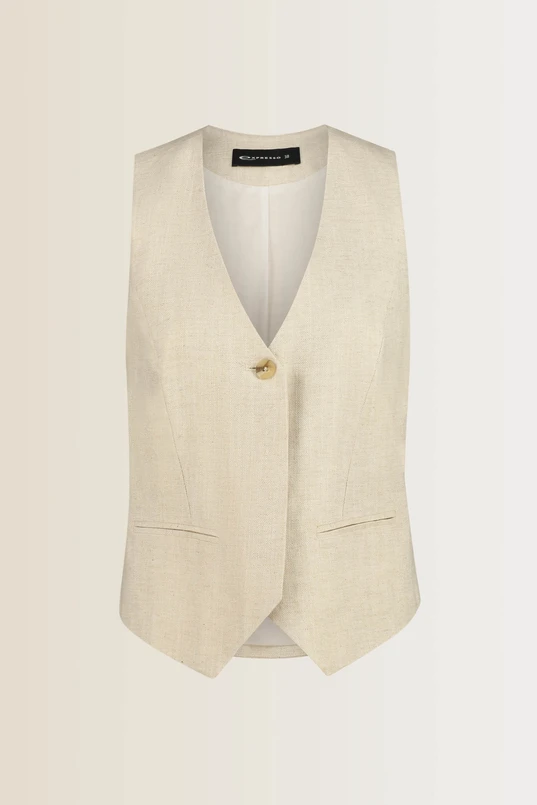 Gilet linnenmix