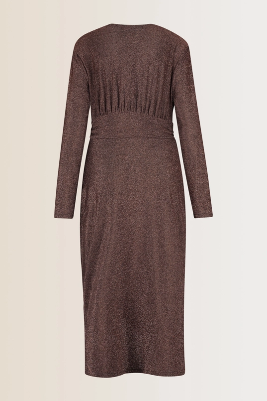 Glitterjurk met V-hals