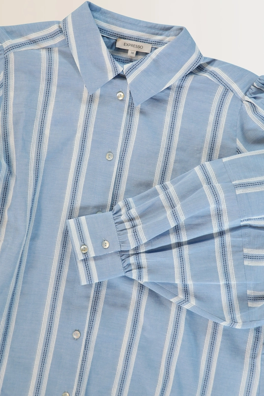 Jacquard gestreepte blouse