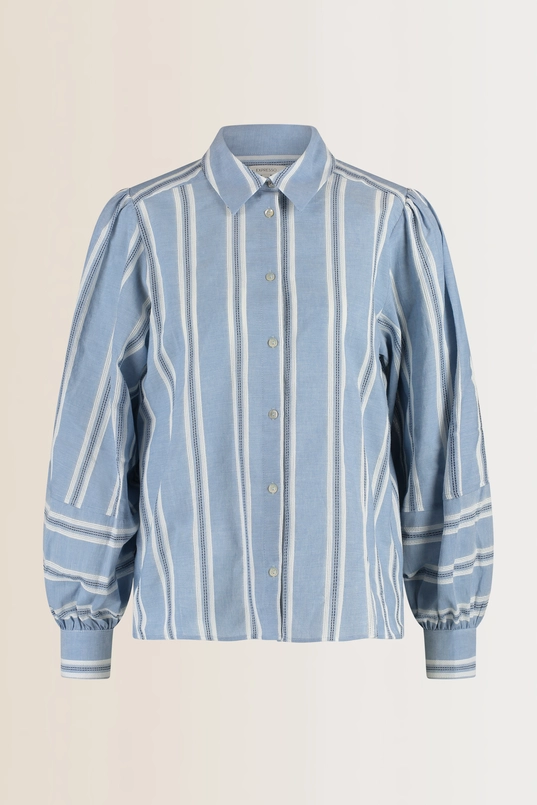 Jacquard gestreepte blouse