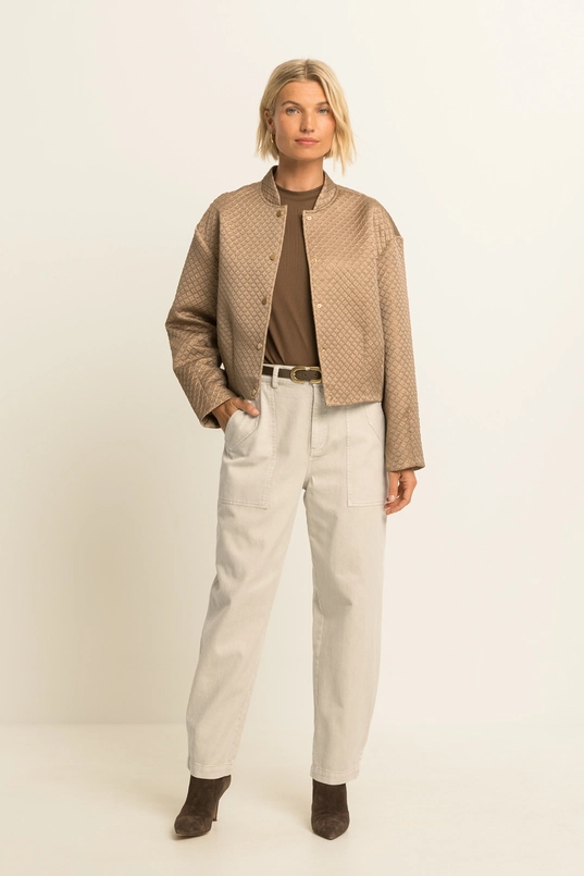 Jacquard jasje met glansdetail