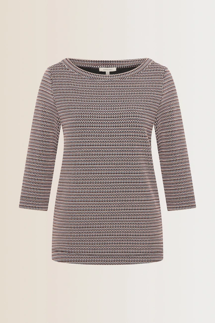 Jacquard top met boothals