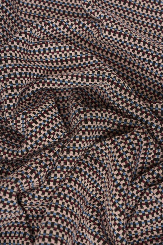 Jacquard top met boothals