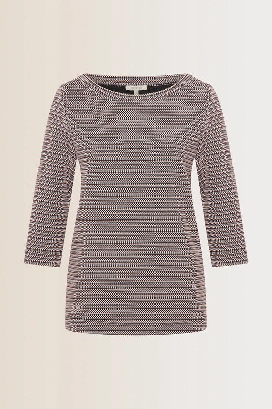 Jacquard top met boothals