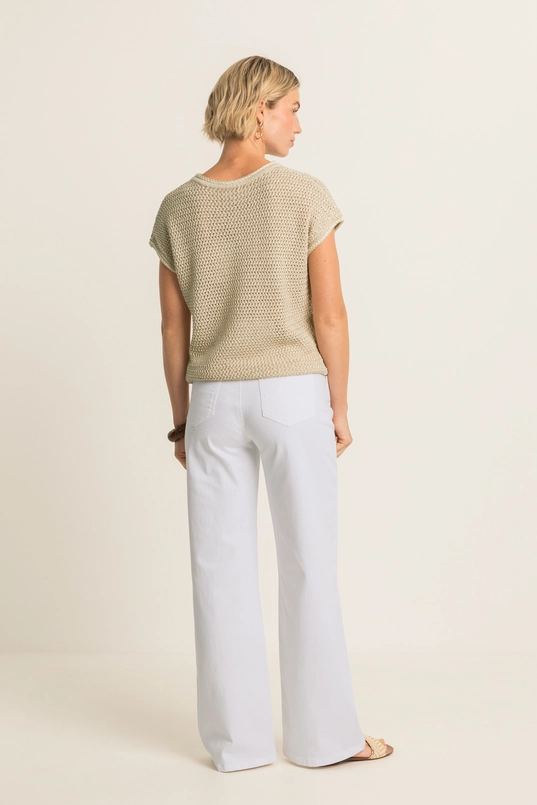 Jeans Paris mid rise wide twill