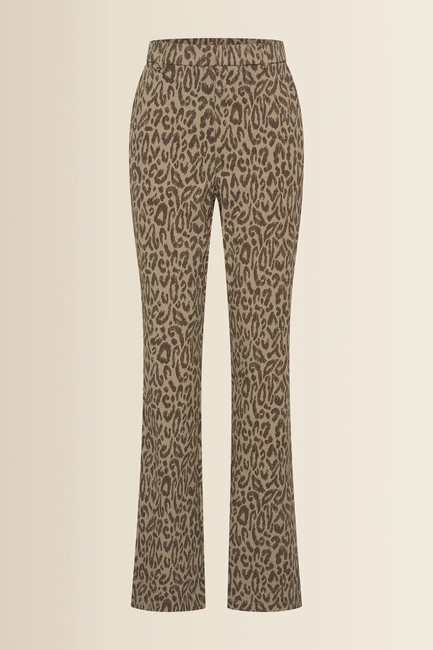Jersey broek met uitlopende pijpen