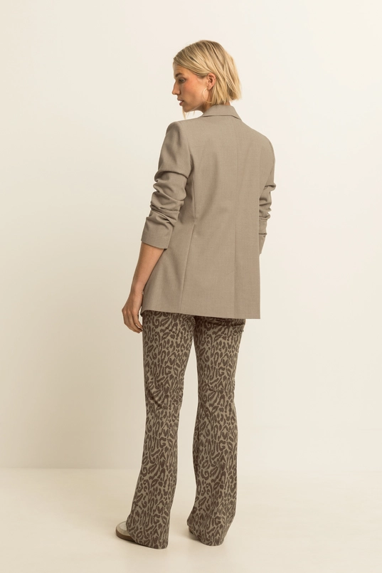 Jersey broek met uitlopende pijpen