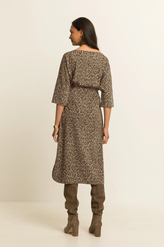 Jersey jurk met ceintuur