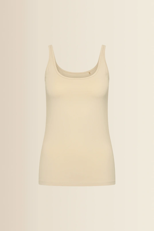Jersey singlet met ronde hals